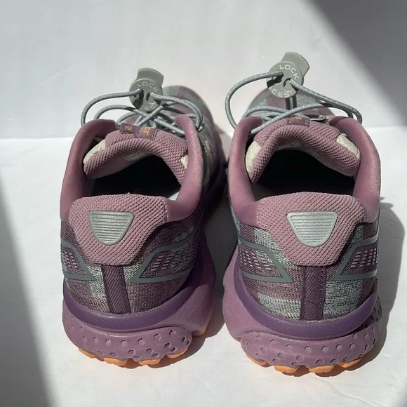 Brooks Women's Ghost 12 Purple Gray Plaid Sneakers 7 - Picture 3 of 11